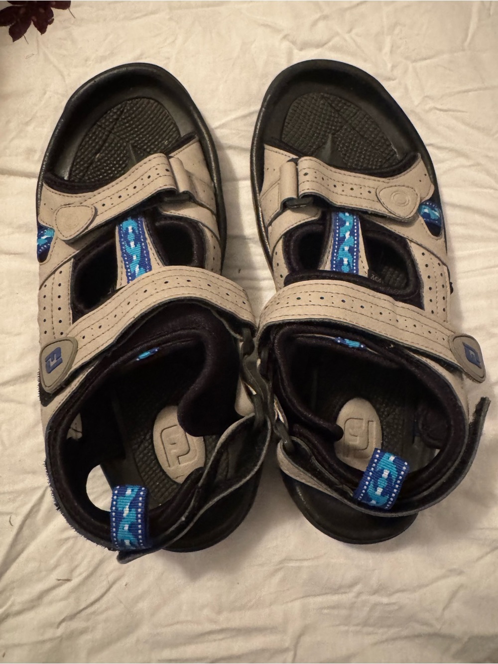 FootJoy Beige and Blue Women's Golf Sandals